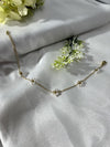 Delicate Pearl Blossom Chain Bracelet