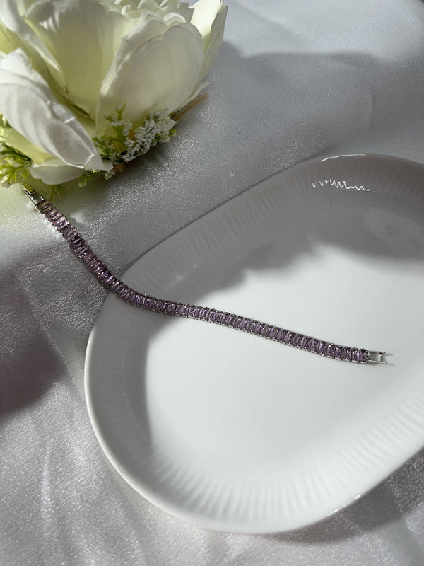 Pink Baguette Tennis Bracelet