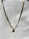 Emerald Glow Pendant Necklace