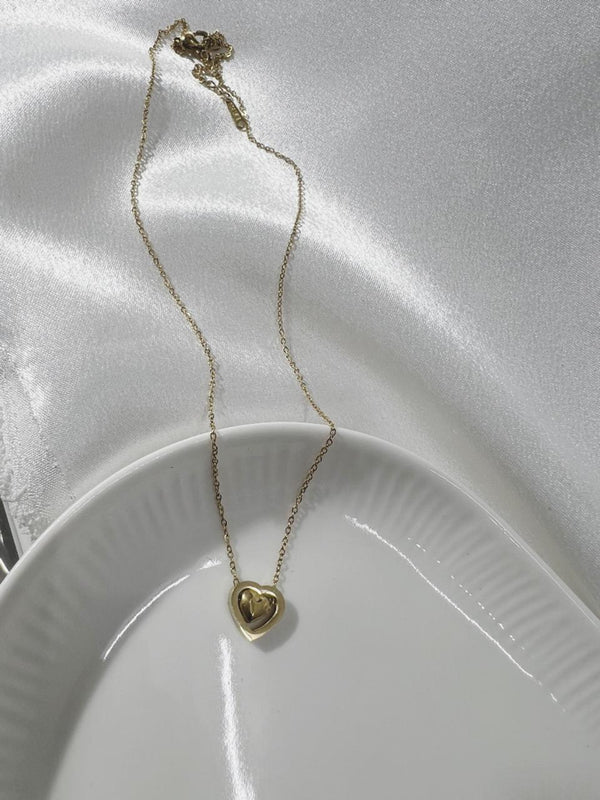 Double Heart Glow Pendant