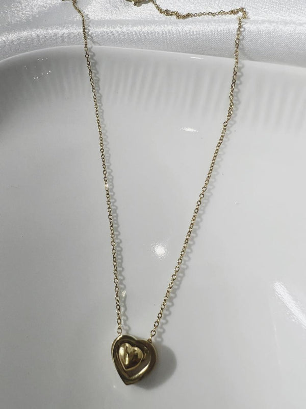 Double Heart Glow Pendant