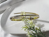 Crystal Nail-Head Gold Bangle