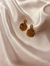 Textured Gold Drop Earrings