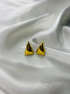 Golden Pyramid Stud Earrings