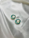 Aqua Swirl Mini Hoops