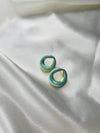 Aqua Swirl Mini Hoops