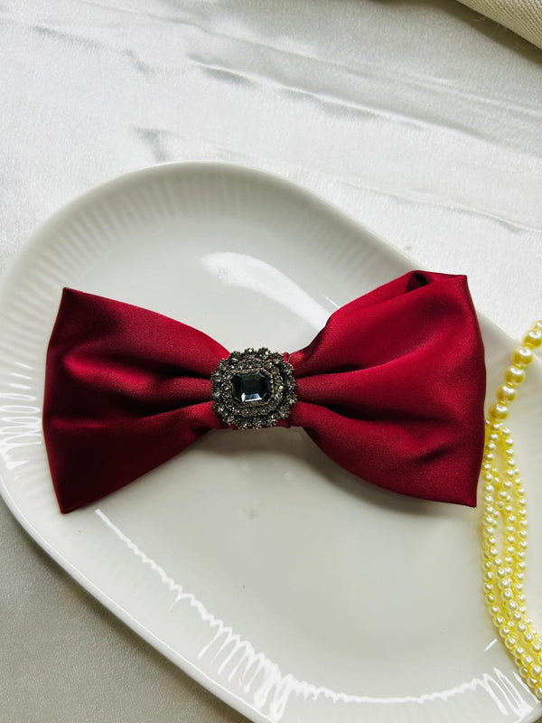 Royal Satin Crystal Bow