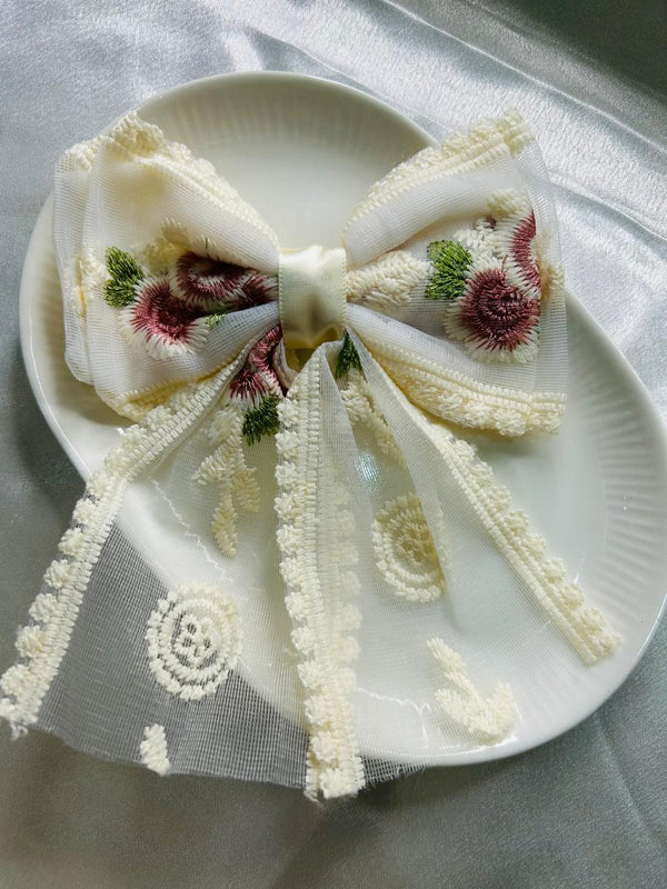 Vintage Blossom Lace Bow