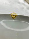 Textured Heart Open Ring