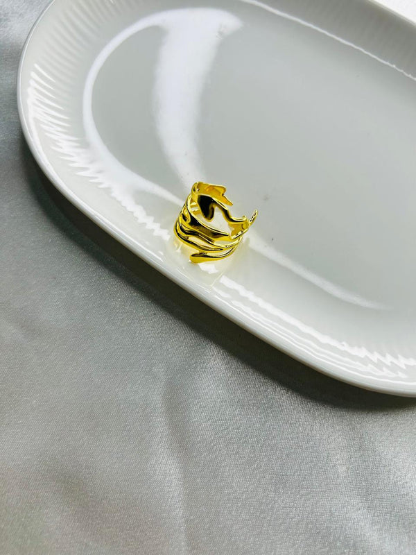 Ripple Wave Adjustable Ring