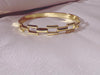 Modern Linked Gold Bangle