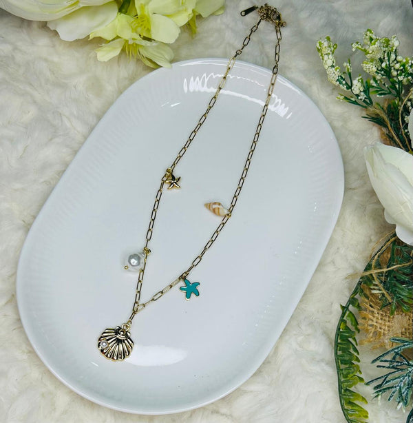 Seashell Charm Necklace