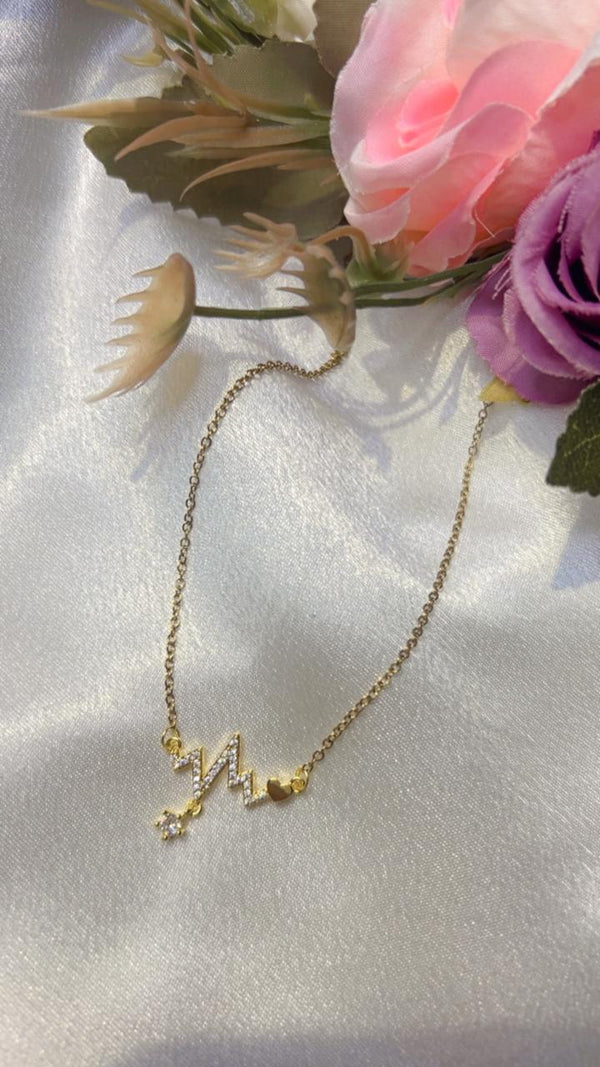 Heartbeat Charm Anti-Tarnish Necklace