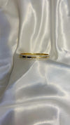 Elegant Dual-Stone Gold Bangle