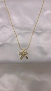 Golden Bow Sparkle Anti-Tarnish Necklace