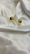 Anti-Tarnish Gold Dome Stud Earrings