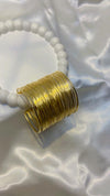 Golden Multi-Wire Cuff Bracelet