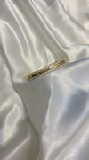 Elegant Dual-Stone Gold Bangle