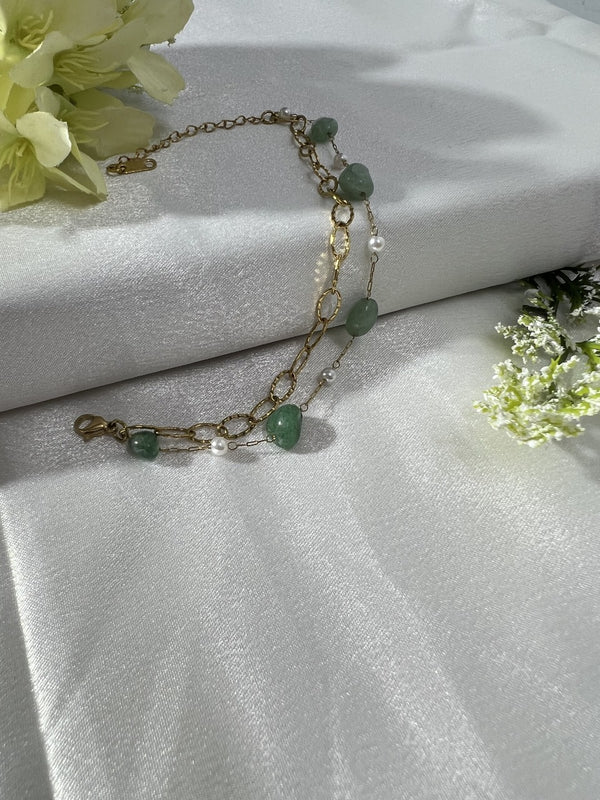 Double Chain Anti Tarnish Charm Bracelet