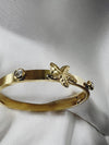 Starfish Sparkle Gold Bangle