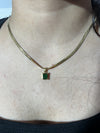 Emerald Glow Pendant Necklace