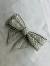 Pearl & Crystal Bow Clip
