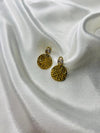 Textured Gold Drop Earrings