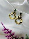 Emerald Luxe Textured Hoop Earrings