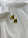 Golden Mosaic Stud Earrings