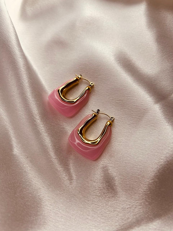 Blush Luxe Chunky Hoops