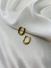 Classic Gold Oval Huggie Earrings