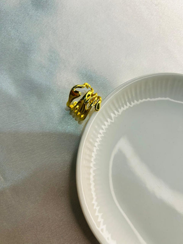 Ripple Wave Adjustable Ring