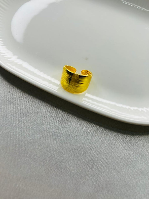 Textured Open Cuff Ring