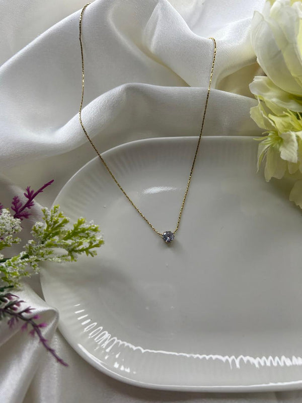 Timeless Solitaire Pendant Necklace