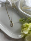Golden Floral Emblem Necklace