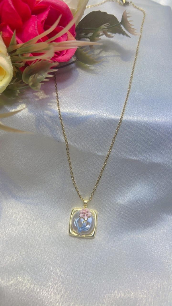 Blossom Pearl Charm Anti-Tarnish Necklace