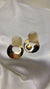 Pearl Touch Gold Disc Earrings