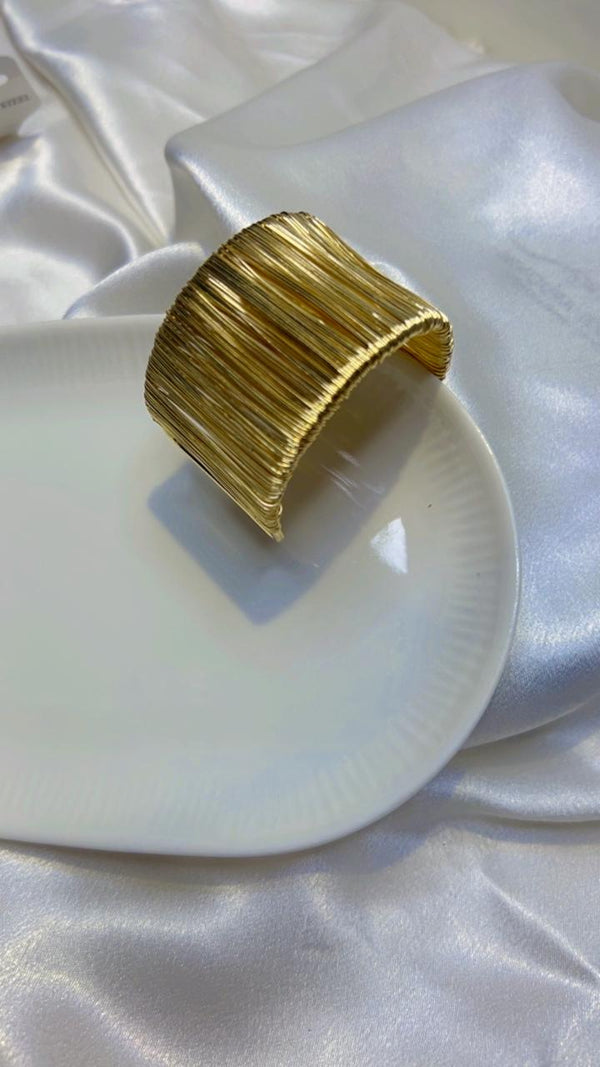 Golden Wave Cuff Bracelet