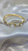Zigzag Crystal Gold Bracelet
