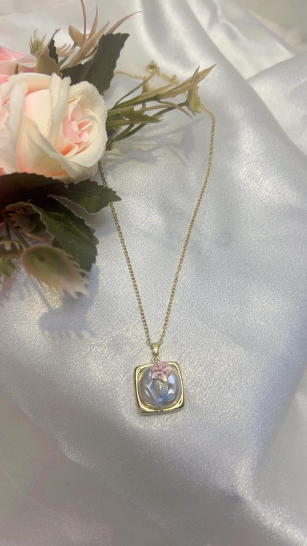 Blossom Pearl Charm Anti-Tarnish Necklace